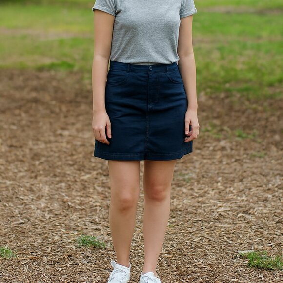 Maurices Dresses & Skirts - Maurices Navy Skirt size 15/16 NWT Twill Cotton